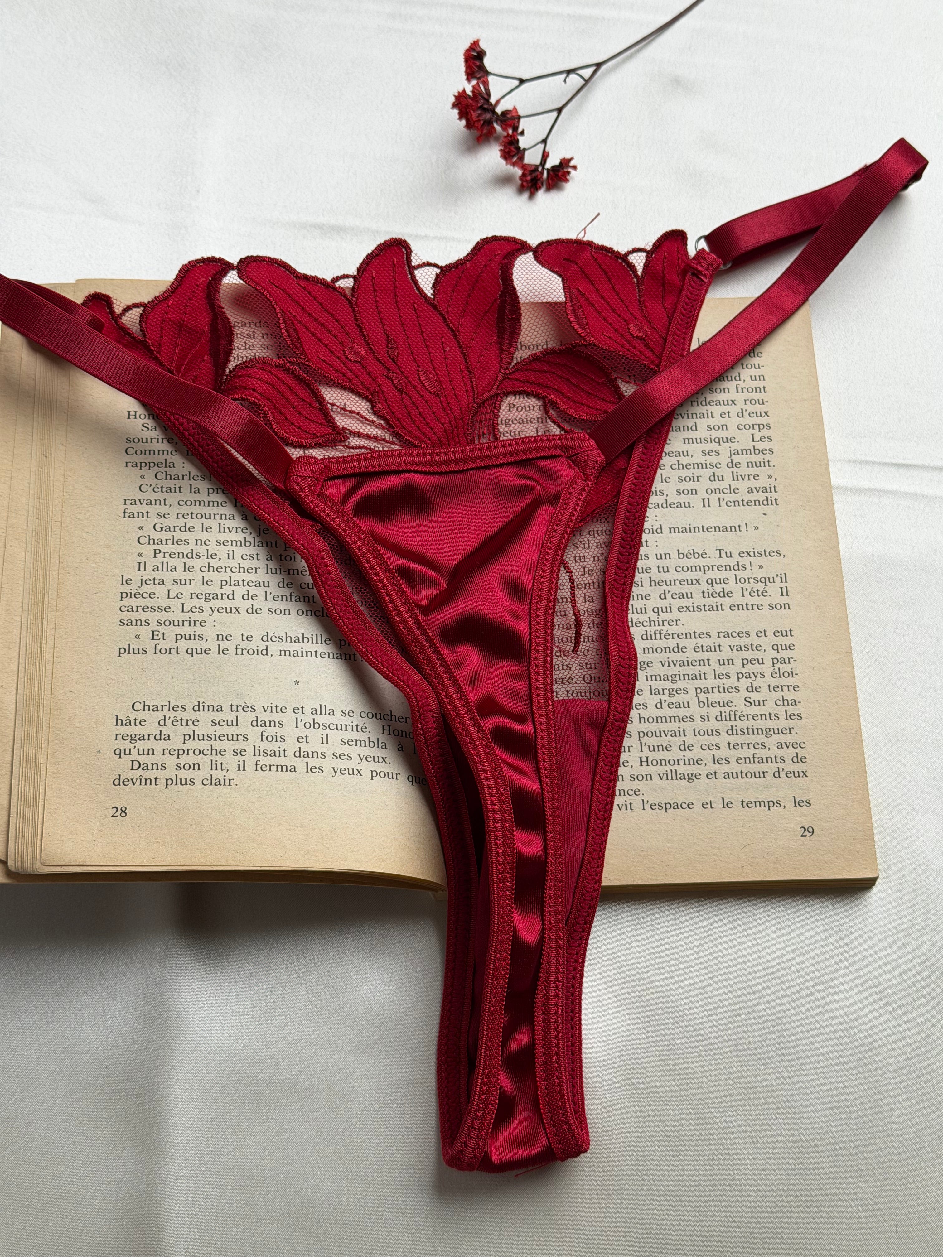 Ensemble de lingerie fine rouge