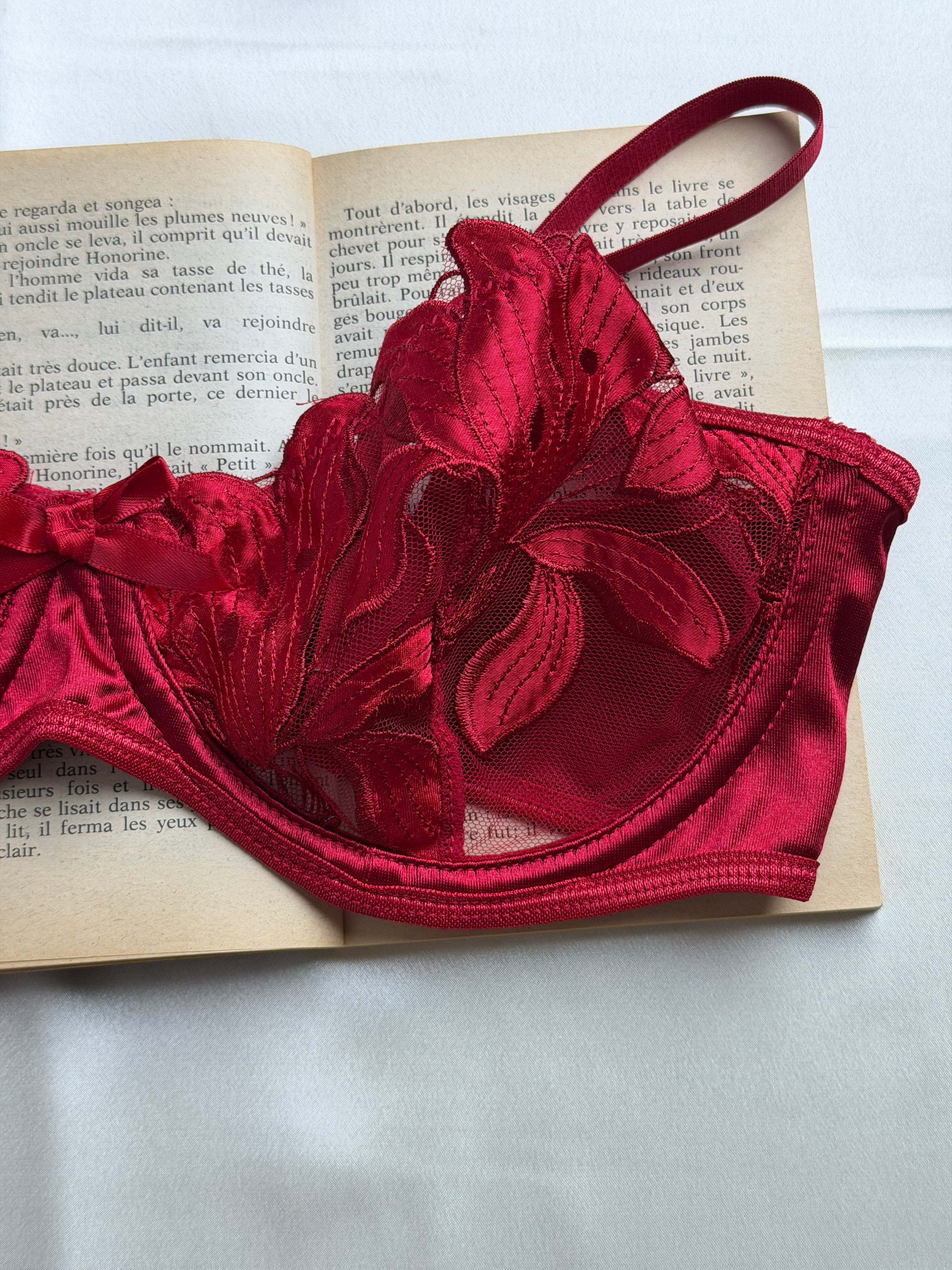 Ensemble de lingerie fine rouge
